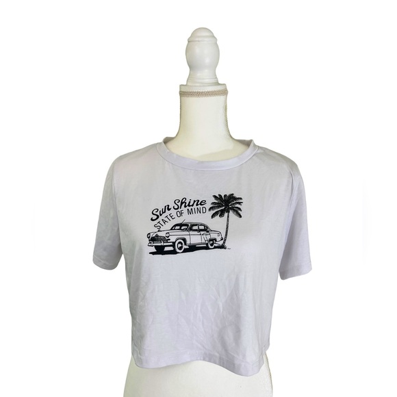 Bundle of 2, Like New, Never Worn Cropped Tees L and XL ~ Friends and Romwe - Picture 9 of 11